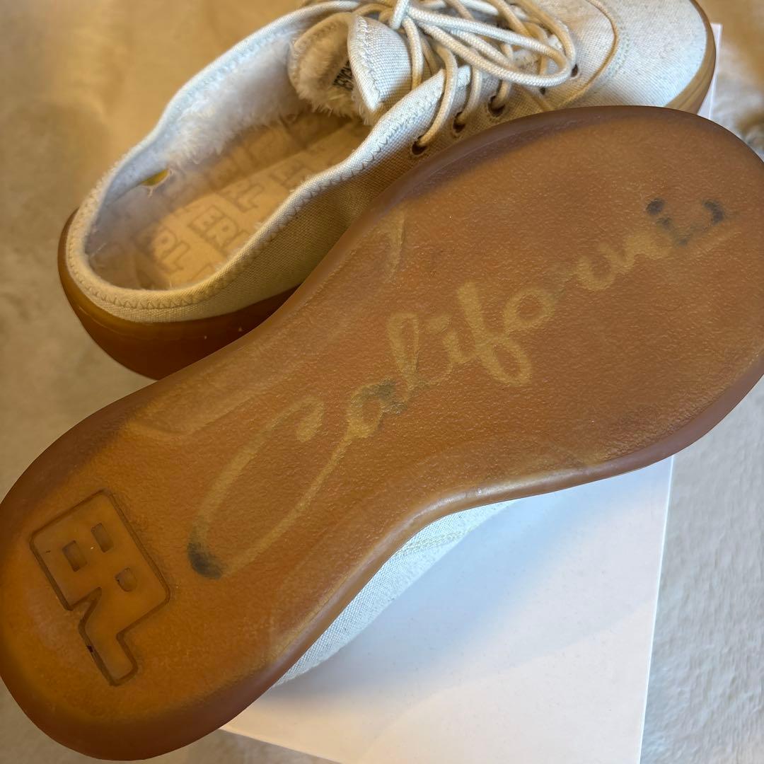 ERL vampsベージュ キャンバス スニーカー