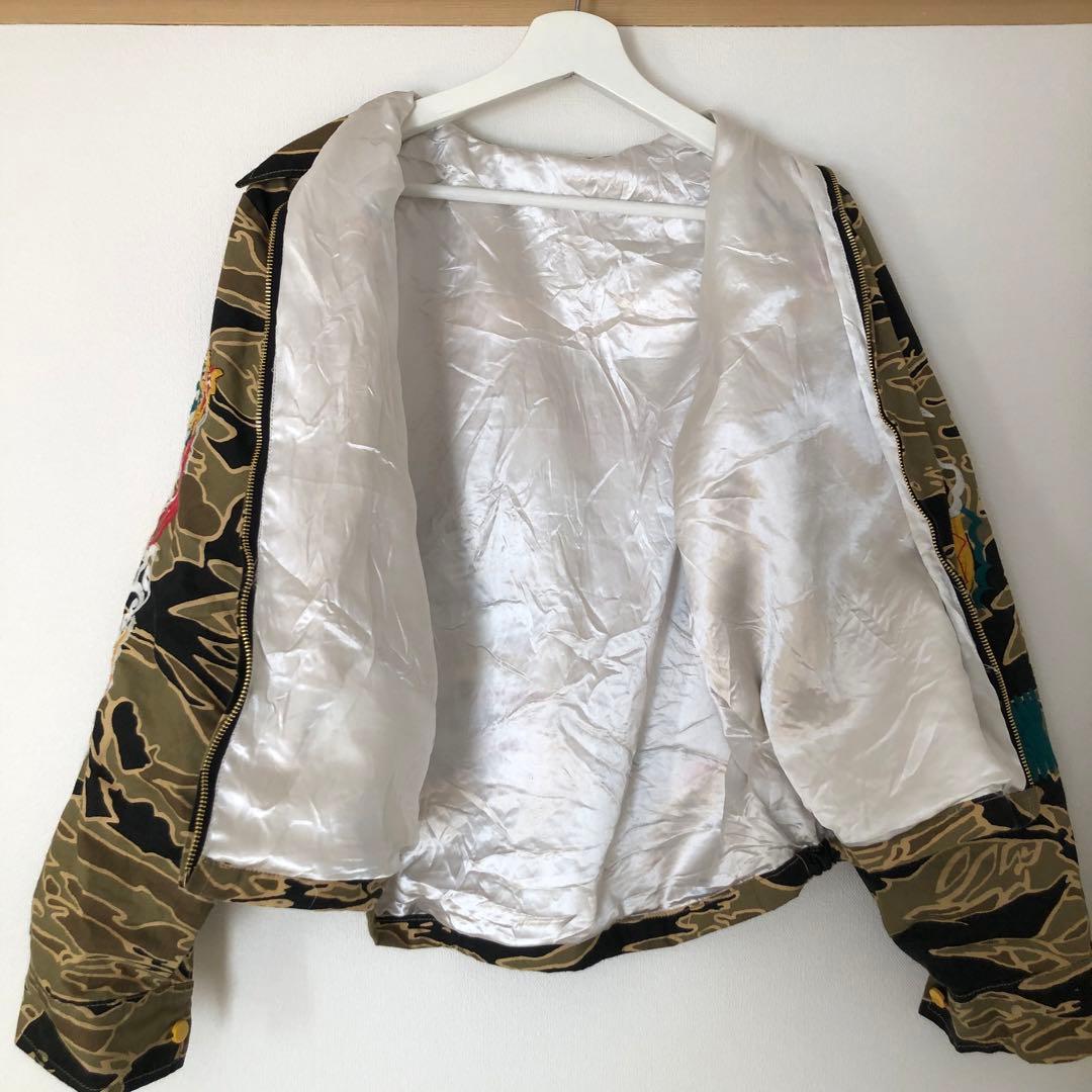 Y*u様 美品 ベトジャン 龍刺繍 ビッグサイズ 迷彩 タイガーカモ スーベニア