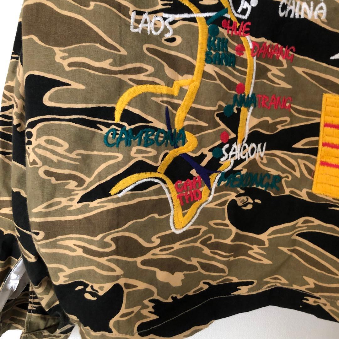 Y*u様 美品 ベトジャン 龍刺繍 ビッグサイズ 迷彩 タイガーカモ スーベニア