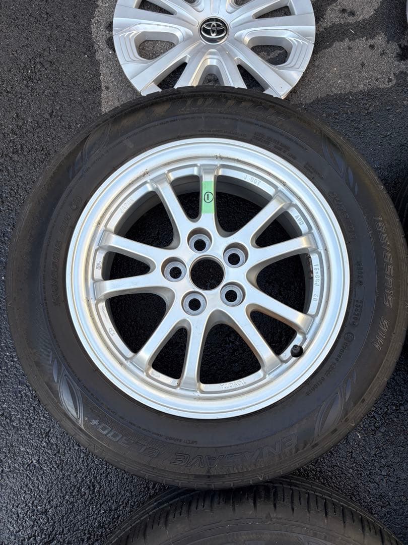 タイヤホイールセットプリウス純正195/65R15DUNLOP