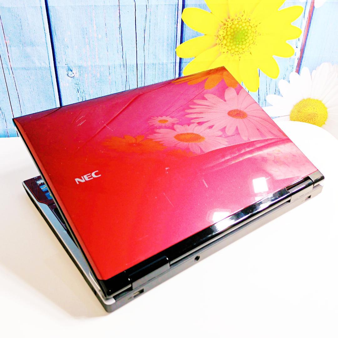 １台限定✨corei7欲張り新品SSD✨すぐ使える赤ノートPC✨オフィス✨設定済