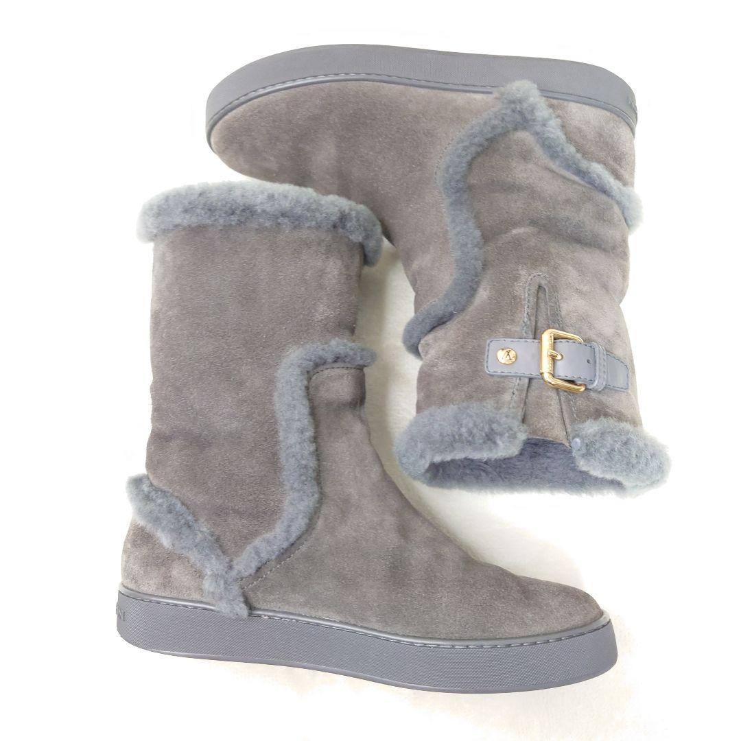 【美品】ルイヴィトン ムートン エンジニアブーツ レザー ベルト ボア 37