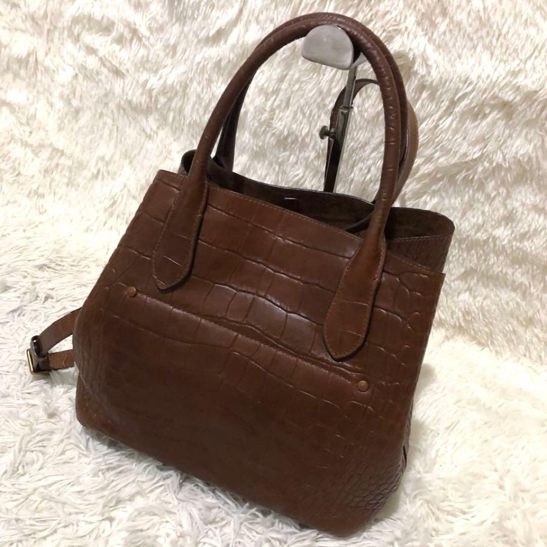 極美品☆ポロラルフローレン 2way レザー トートバッグ ショルダーバッグ