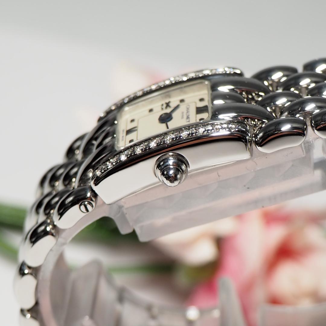 美品 ショーメ CHAUMET ケイシス スクエア ダイヤベゼル 腕時計 531