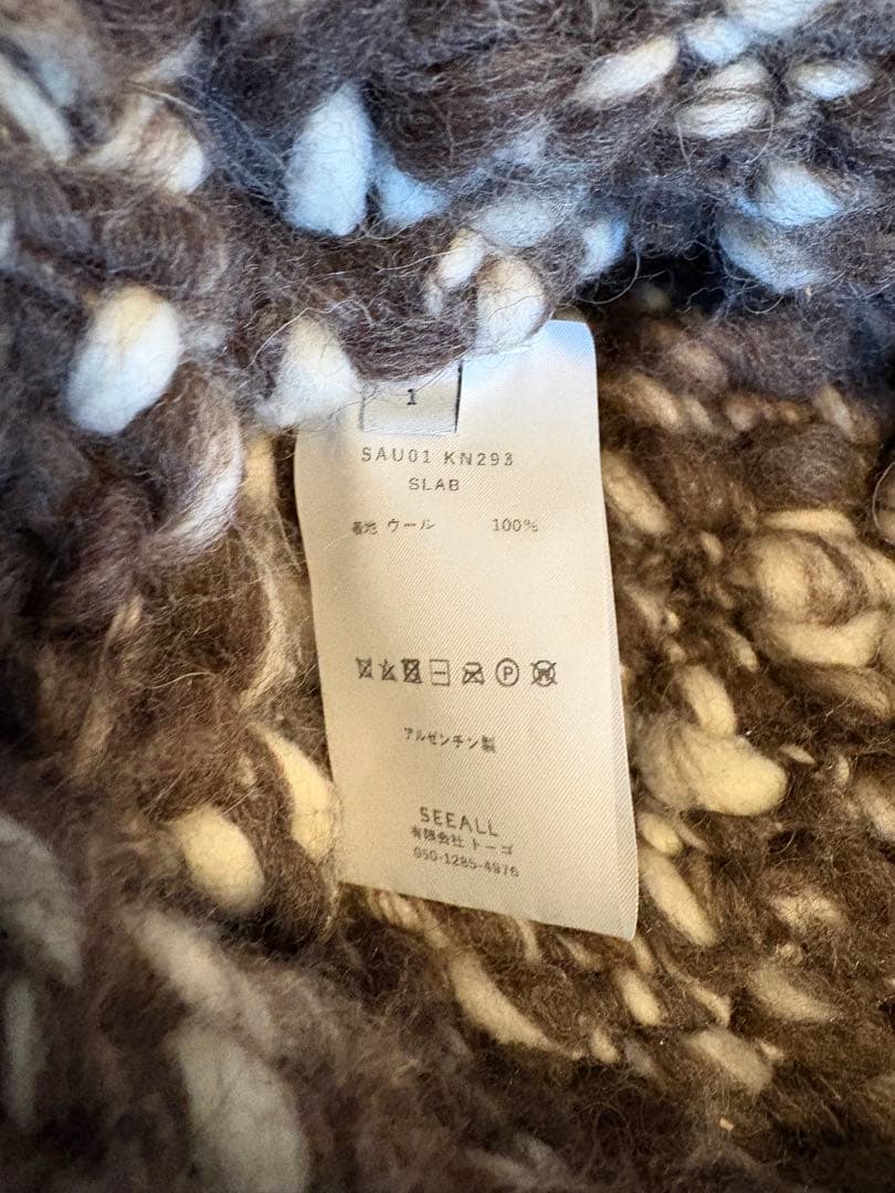 Seeall oversize hand knit シーオール ニット シシクイ