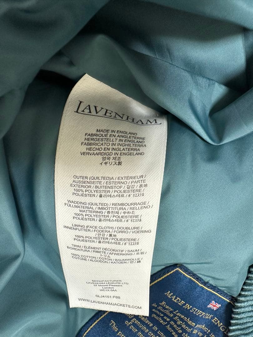 ラベンハム LAVENHAM ビッグキルト クレイドン フードジャケット