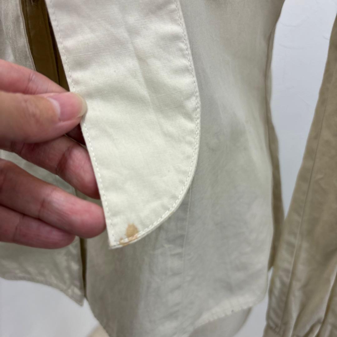 ヴィクトリアンメイデン　スタンドカラー　フリル　ブラウス　シナモン　ベージュ