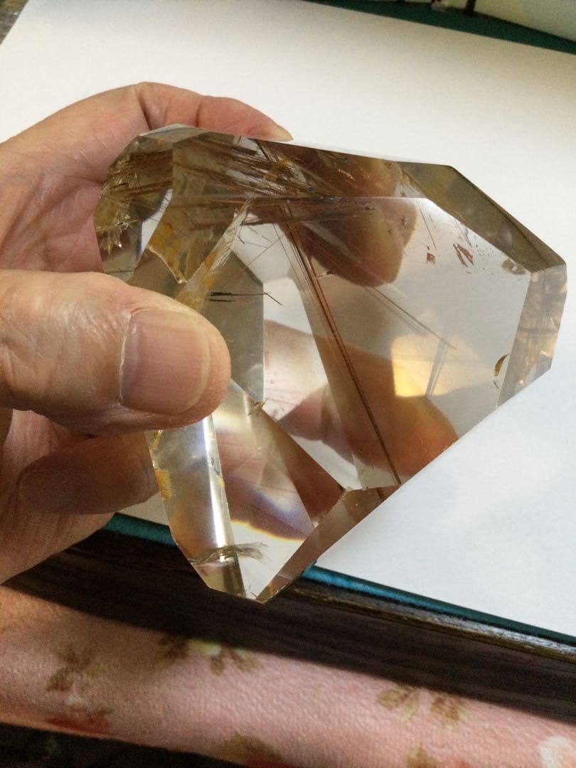 ルチルクオーツ　579.5g 水晶　　観賞石