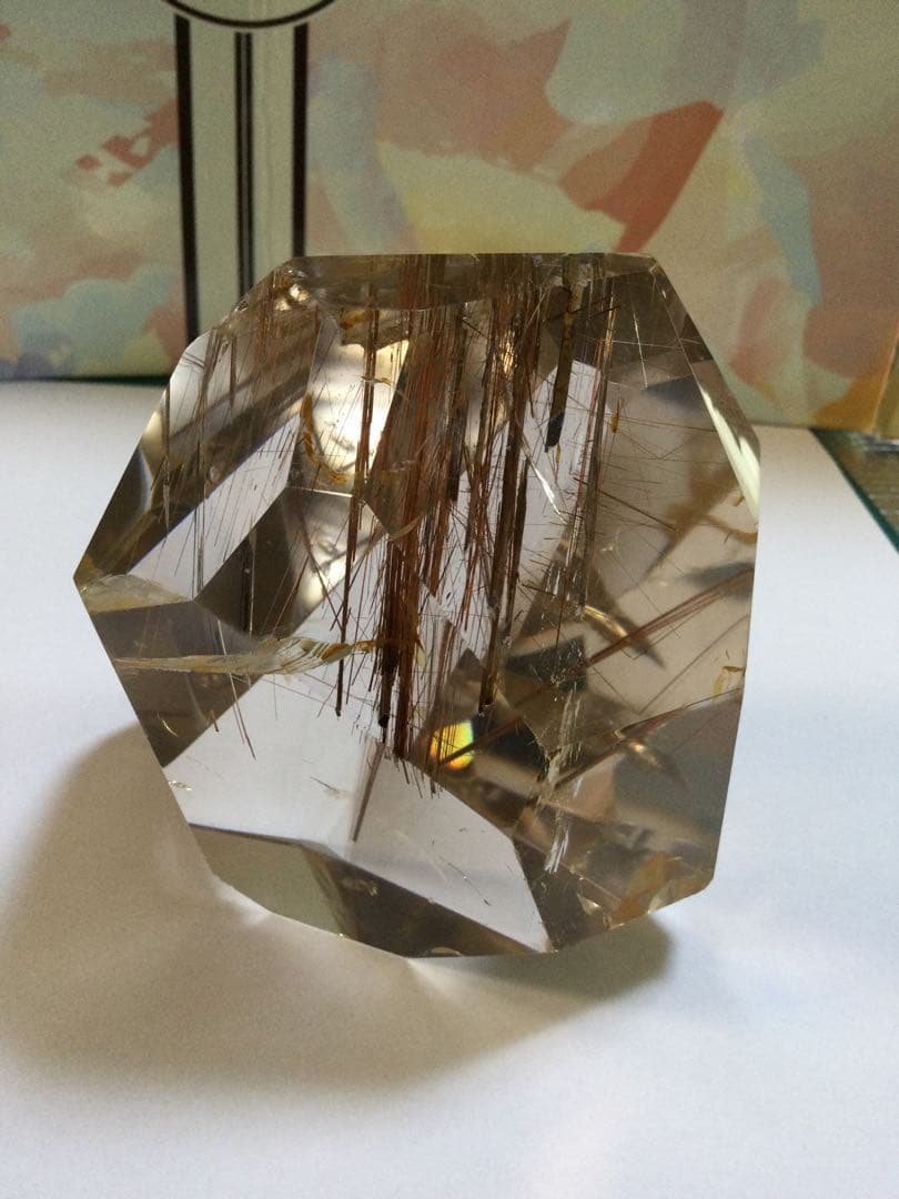 ルチルクオーツ　579.5g 水晶　　観賞石