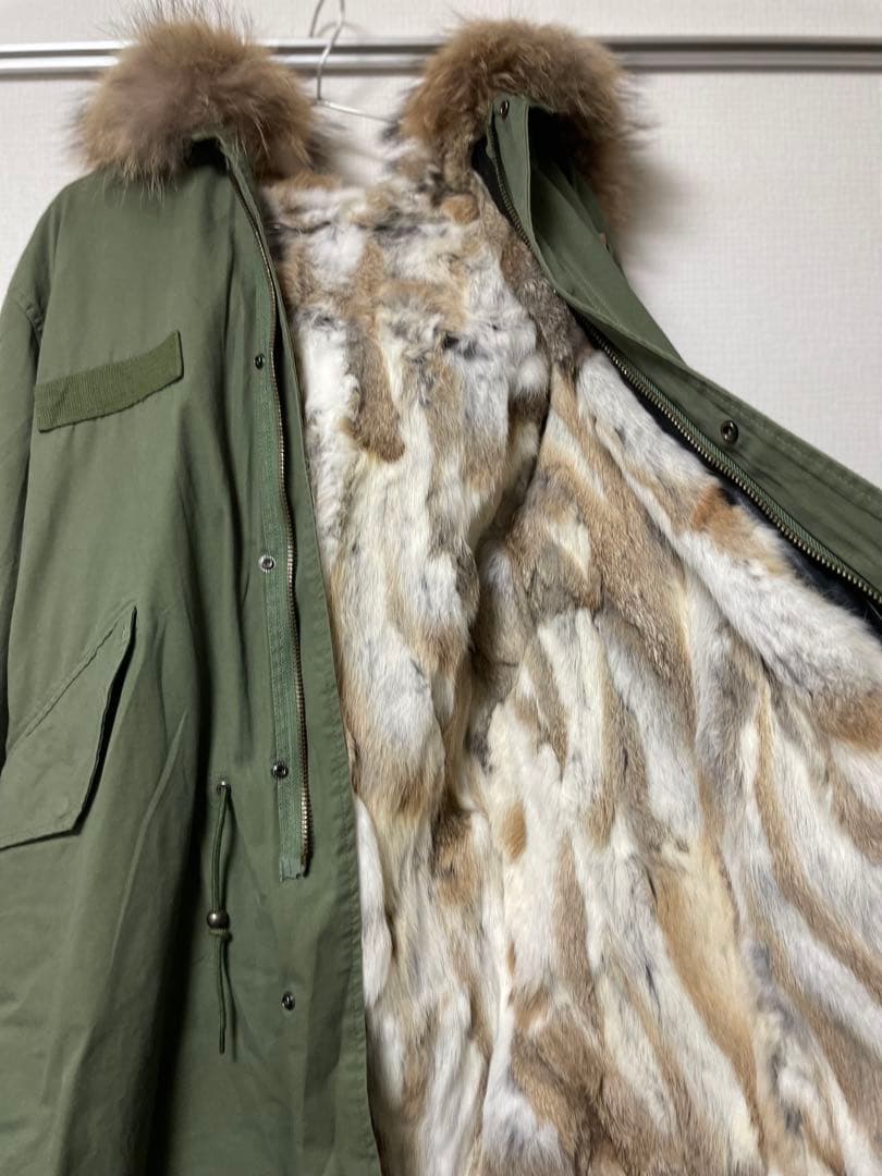 ともしげ【JAZZEVA】フード付きモッズコート 2XL/オリーブグリーン