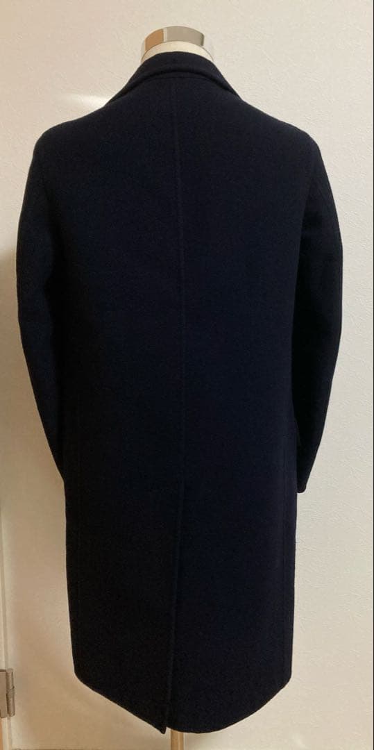 Caruso/チェスターコート/ネイビー/44/イタリア製