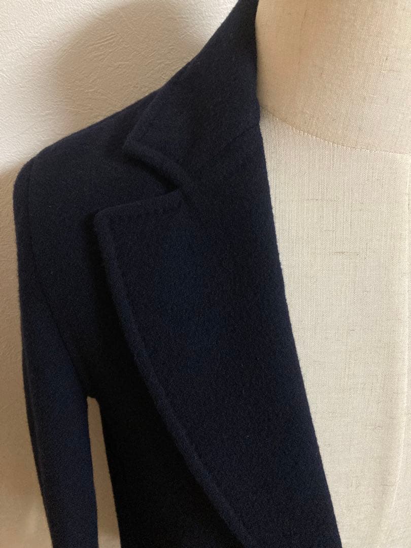 Caruso/チェスターコート/ネイビー/44/イタリア製