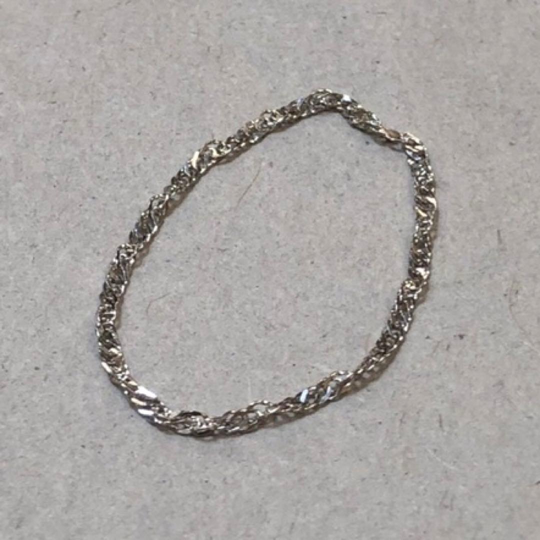 オーロラ　プラチナ19号とピンクゴールド18号　スクリューチェーンリング