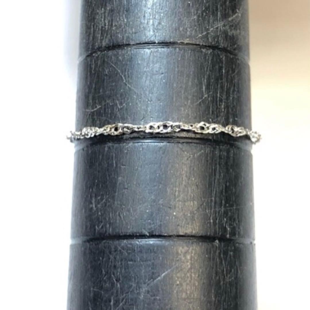 オーロラ　プラチナ19号とピンクゴールド18号　スクリューチェーンリング