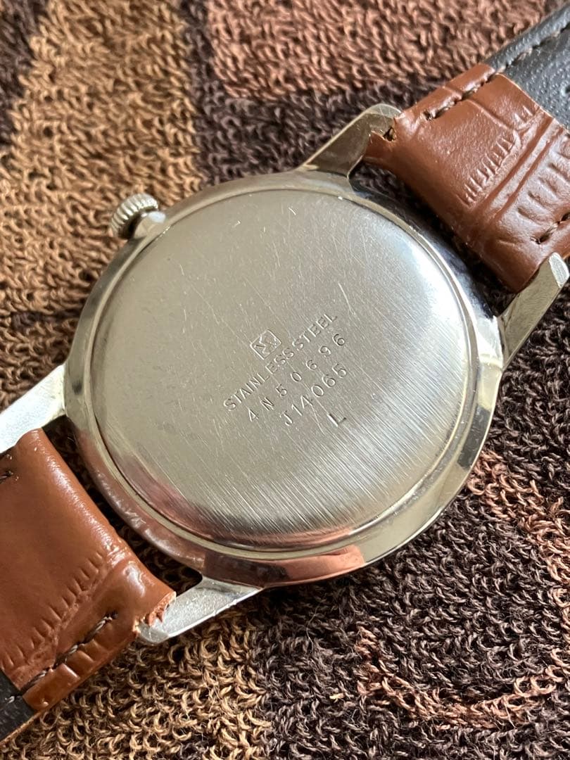 セイコー　マーベル　sマーク　白　アンティーク手巻き　菱形インデックス　希少