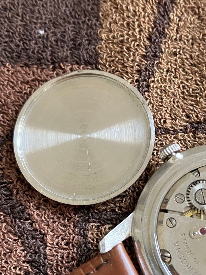 セイコー　マーベル　sマーク　白　アンティーク手巻き　菱形インデックス　希少