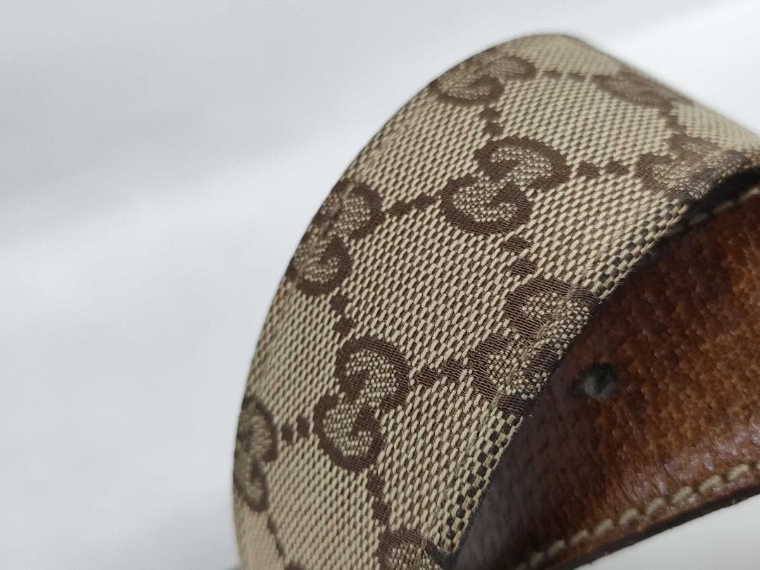 GUCCI グッチ GGキャンバス ベルト 81cm±2.5 幅4 1087