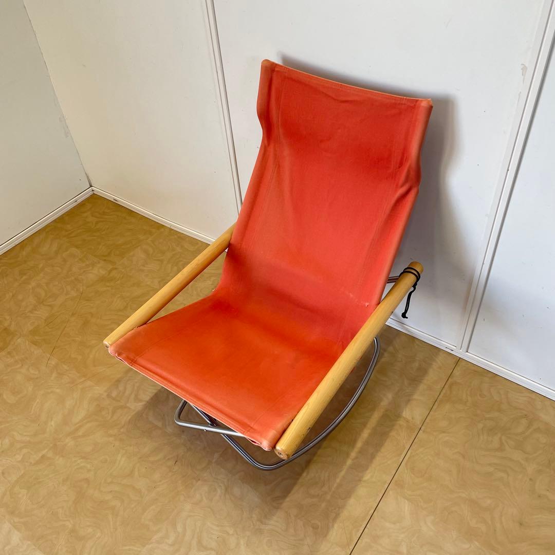 ニーチェアF ロッキング オレンジ 藤栄 Nychair 折りたたみ椅子 イス