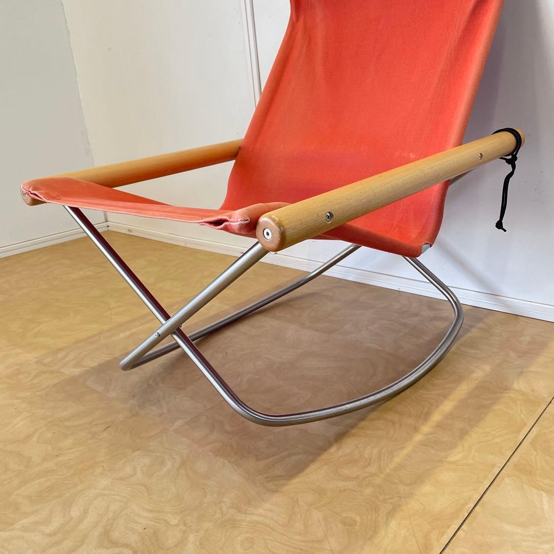 ニーチェアF ロッキング オレンジ 藤栄 Nychair 折りたたみ椅子 イス