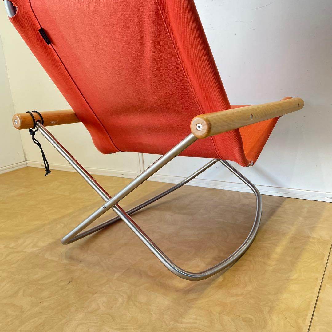 ニーチェアF ロッキング オレンジ 藤栄 Nychair 折りたたみ椅子 イス