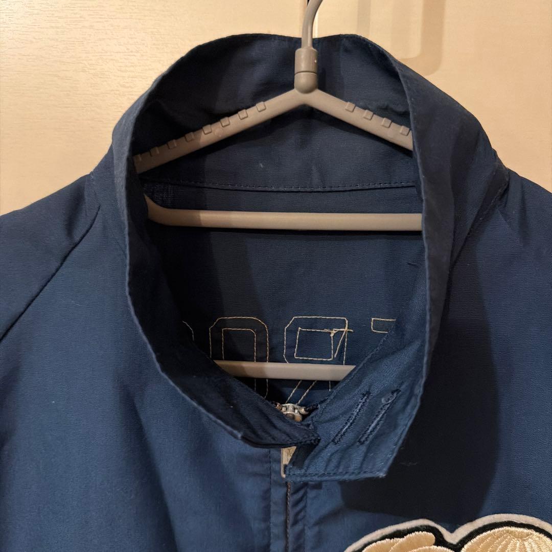 ネイビー ナイロンジャケット パラシュート刺繍