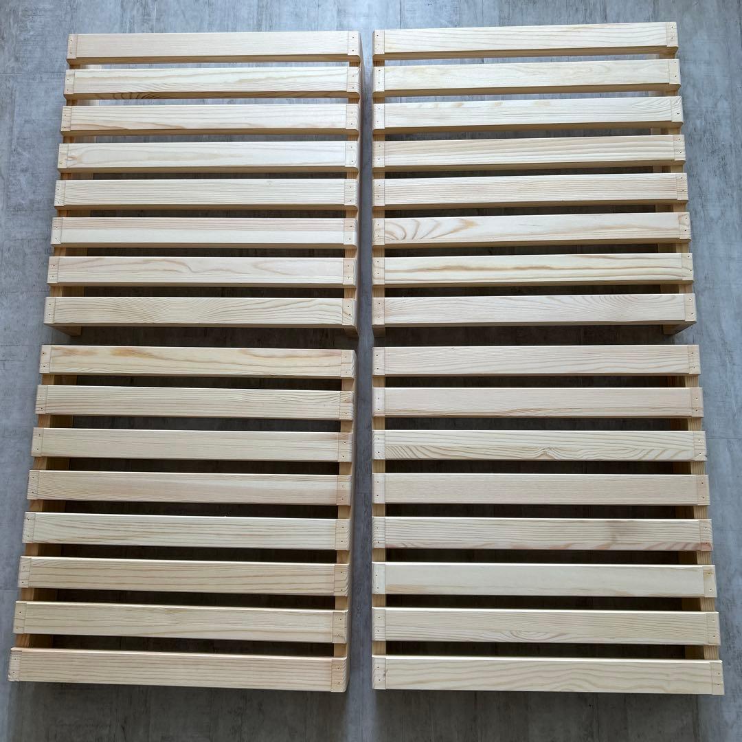 ②【２ヶ月使用】パレットベッド 8枚 すのこベッド 正方形