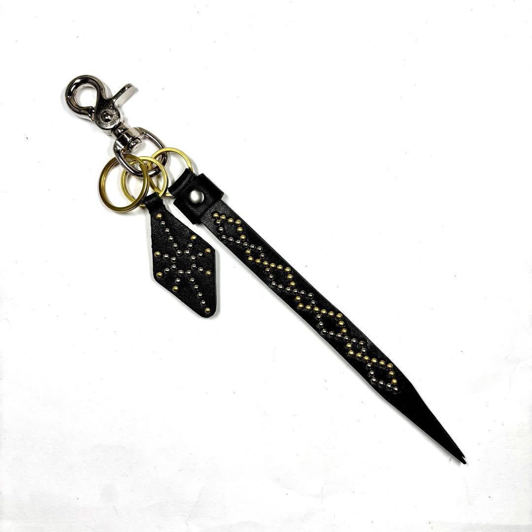 A【オーダーページ】レザースタッズキーホルダー 国産レザー