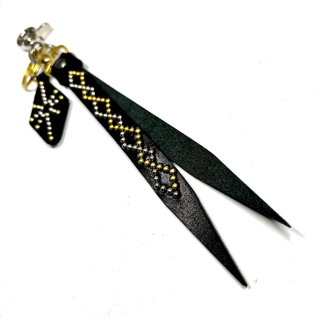 A【オーダーページ】レザースタッズキーホルダー 国産レザー