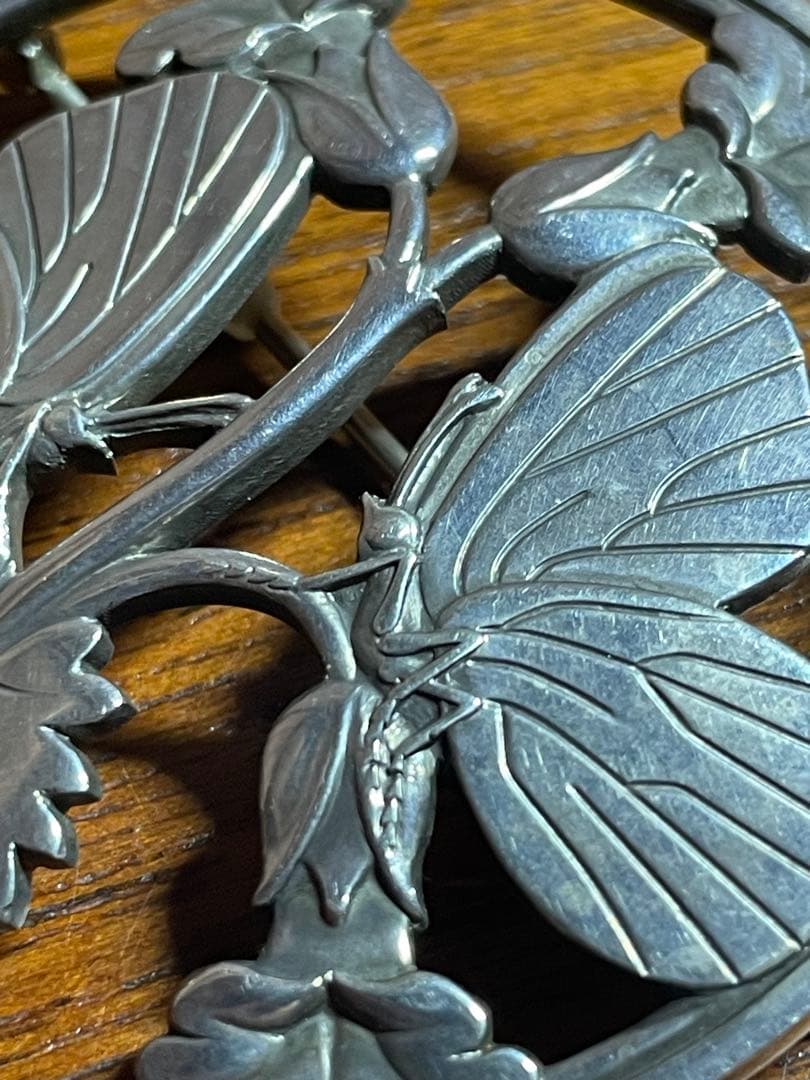  　ジョージジェンセン　ブローチ　SILVER 蝶々