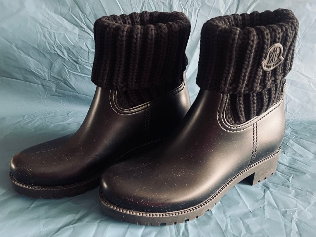 MONCLER モンクレール　ブラック レインブーツ GINETTE　新品　38
