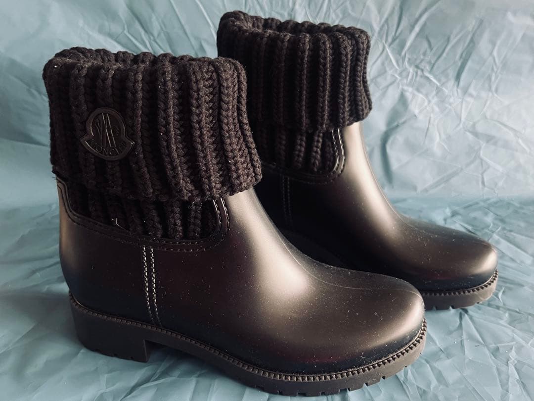 MONCLER モンクレール　ブラック レインブーツ GINETTE　新品　38
