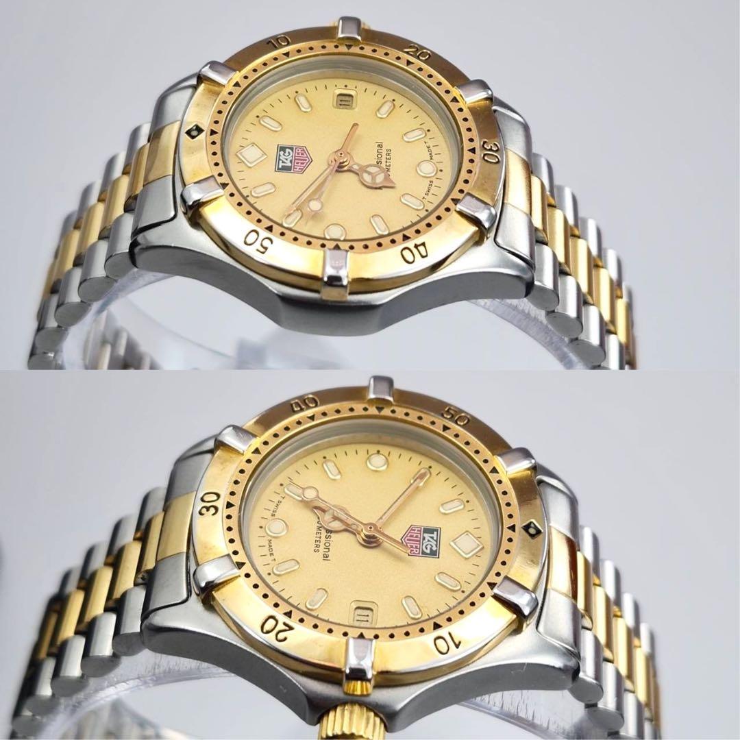 美品✨　タグホイヤー　WE1420 金文字盤　ユニセックス　クォーツ　デイト