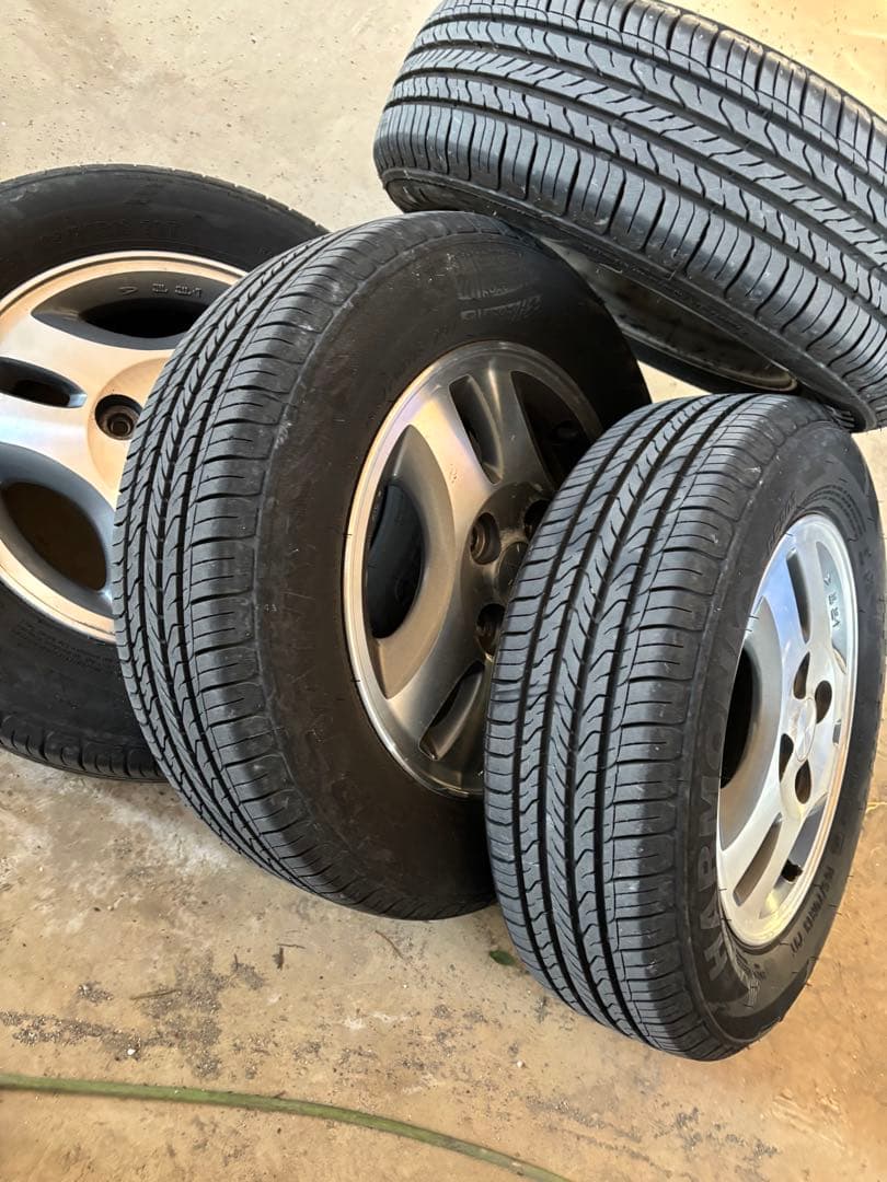 ①ダイハツ純正アルミ　13インチタイヤセット