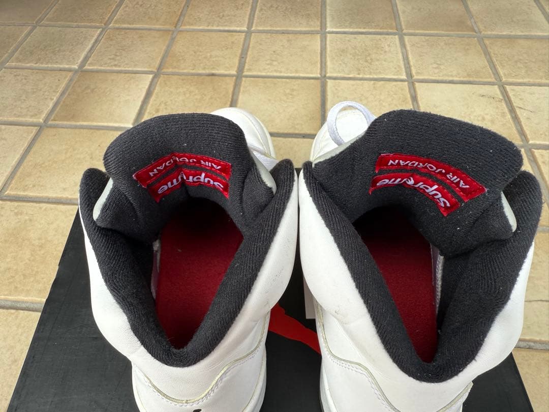 JORDAN supreme コラボ　ジョーダン5 ホワイト　27cm　納品書付