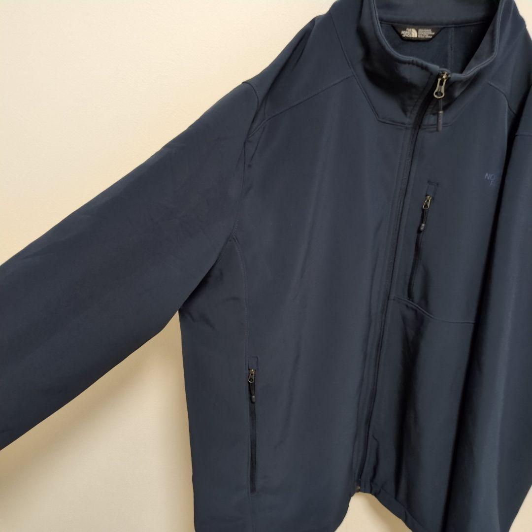 G5【US輸入】ノースフェイス　ソフトシェルジャケット【メンズXXXL】ネイビー