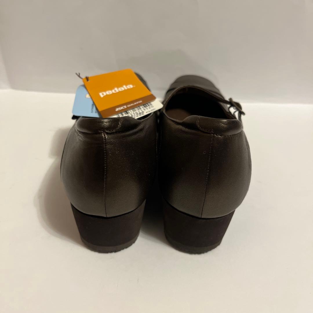 新品　アシックス　ペダラ　ストラップパンプス　ブラウン24 3E