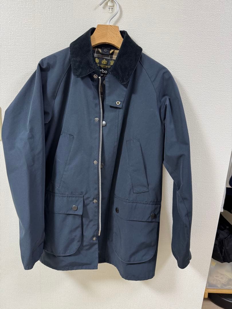 Barbour BEDALE SL ビデイル 38 ネイビー ノンワックス