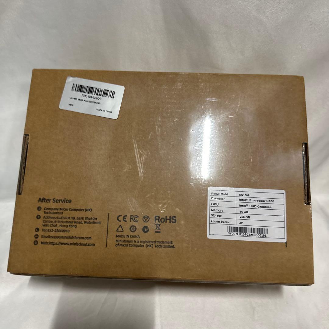 MINISFORUM UN100PミニPC 16GB 256GB