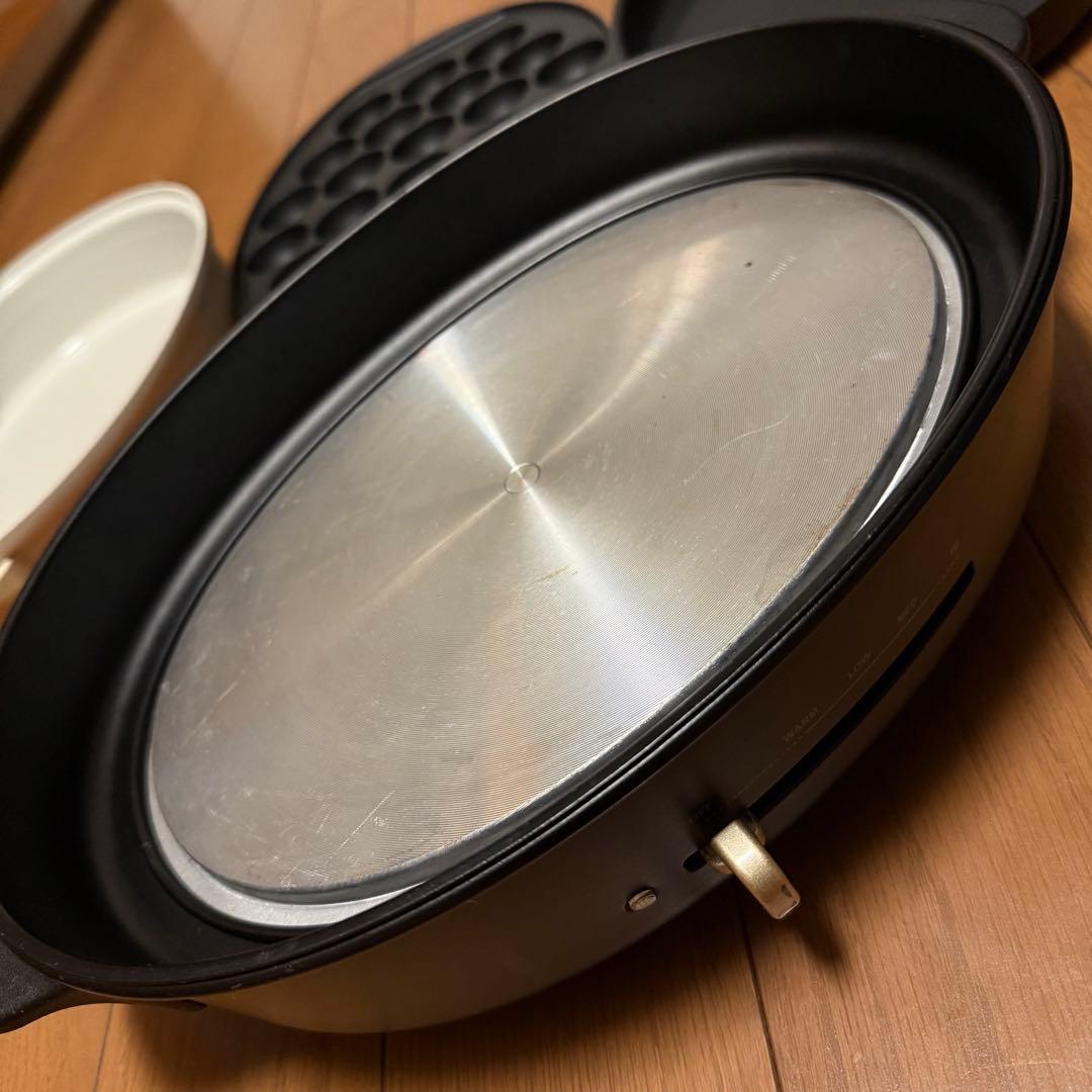 【送料無料】BRUNO オーバルホットプレート ブラック 多機能プレート付き