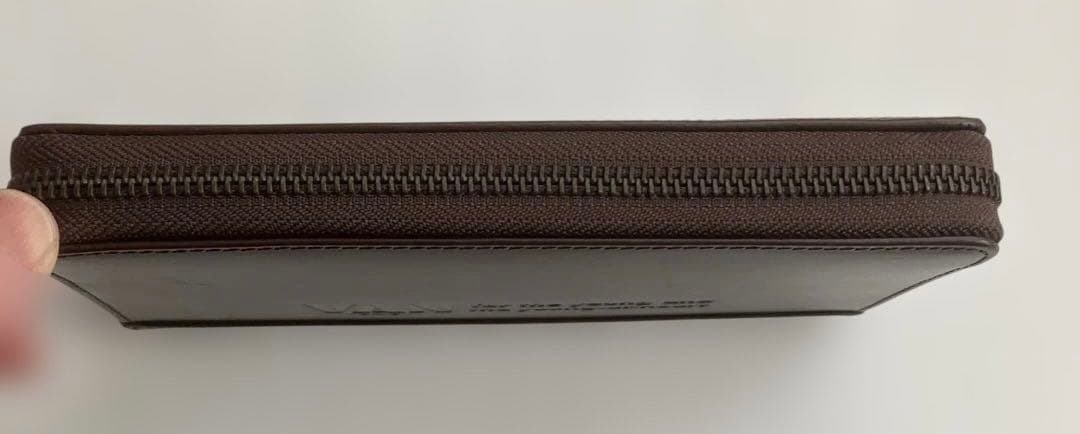 【新品】VANJAC　ヴァンヂャケット メルトン x レザー 長財布　緑