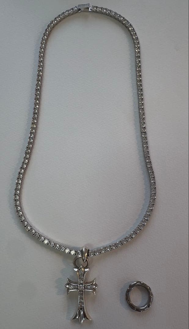 ぐ*ー様 アヴァランチ　テニスチェーン　クロストップ　リング　シルバー925 ダ