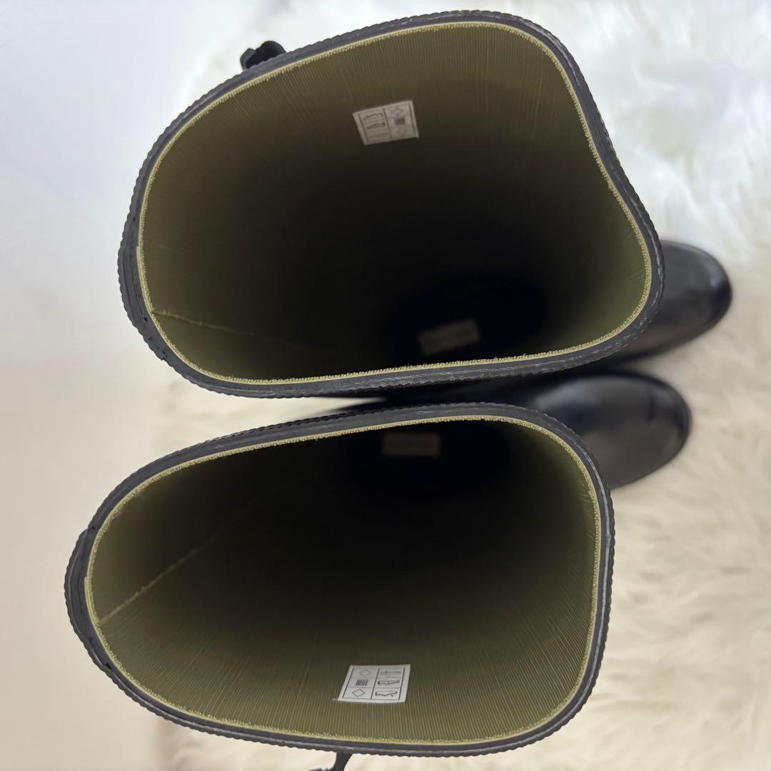 HUNTER 希少モデル ブラック カーキ 長靴 39(25cm) 雪 防水 雨