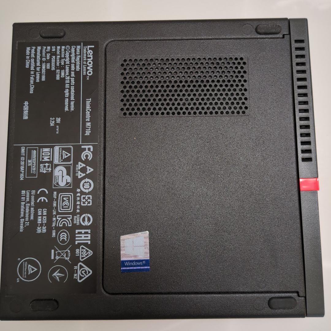 ミニPC Lenovo M710q i3-7100T 8GB SSD HDD