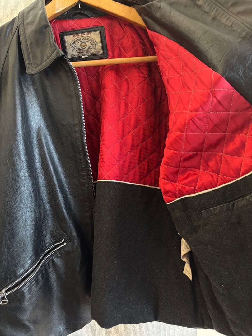 ジャケット・アウター Armani jeans leather jacket