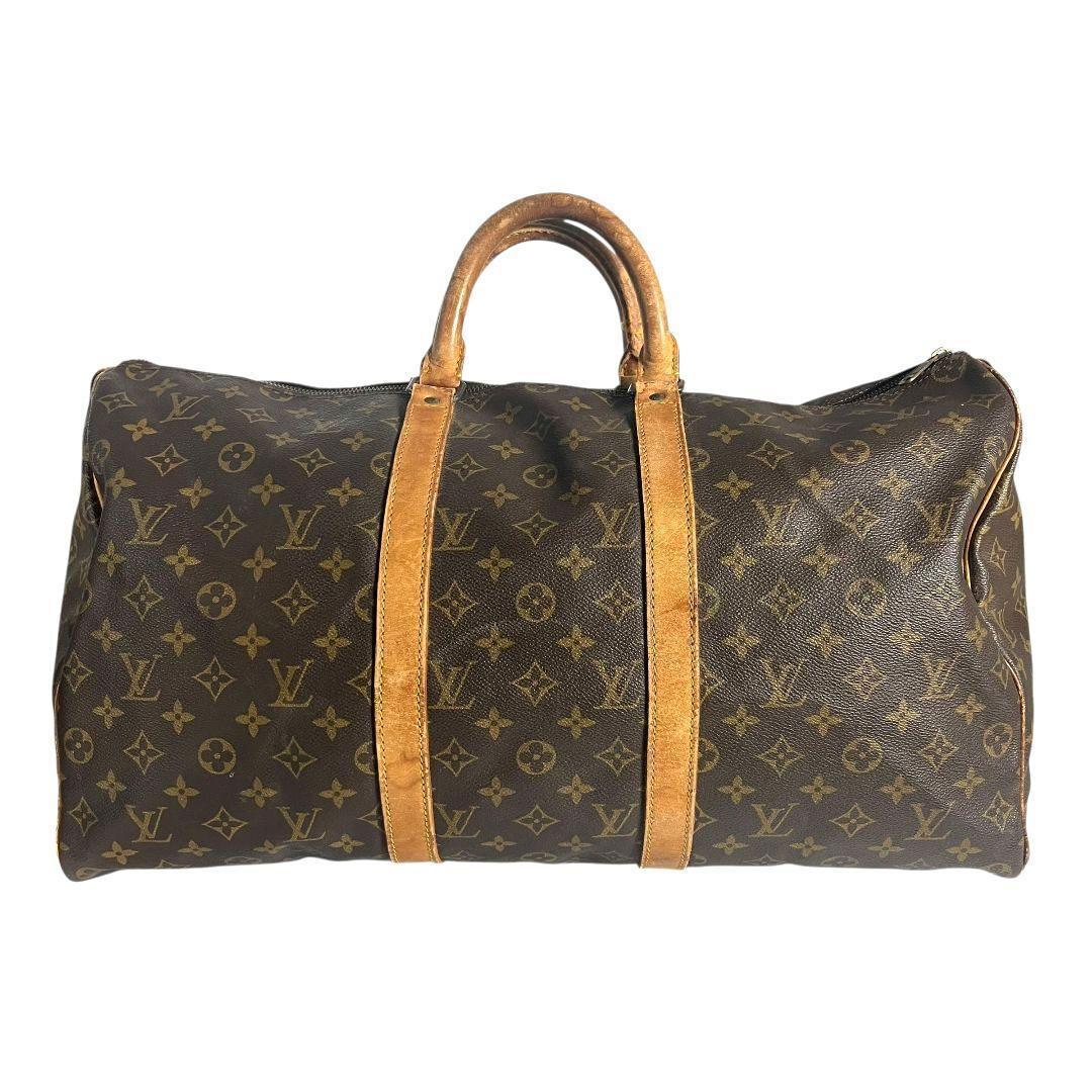 【鑑定済】ルイヴィトン　モノグラム　キーポル50　ボストンバッグ　茶色　ブラウン
