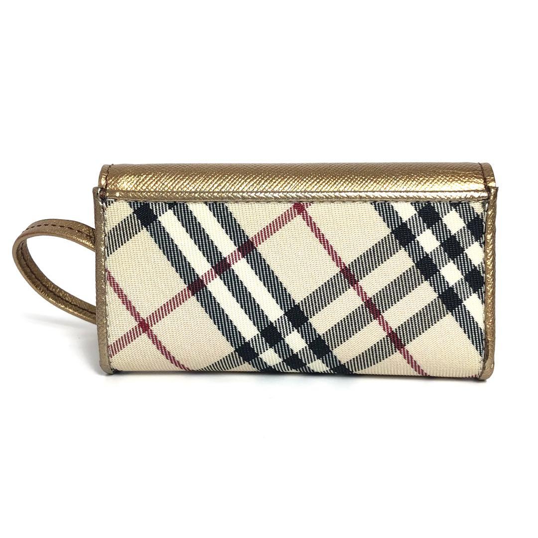 【未使用保管品】BURBERRY バーバリー キーケース ゴールド ノバチェック