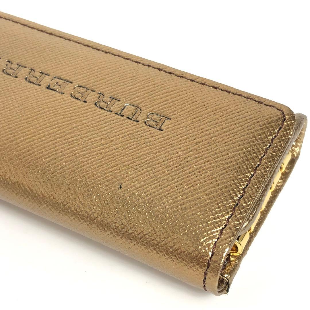 【未使用保管品】BURBERRY バーバリー キーケース ゴールド ノバチェック