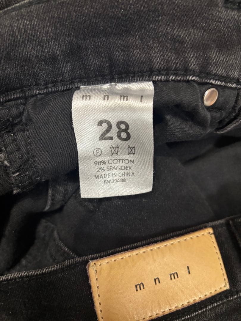 mnml 23ML-SP222D スキニーデニム X165 ブラック