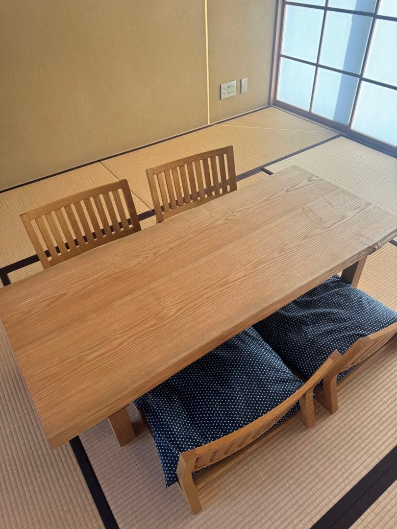 20万無垢材 モダン和室タモ材　フルオーダー　座卓※2月末奈良引き取り希望