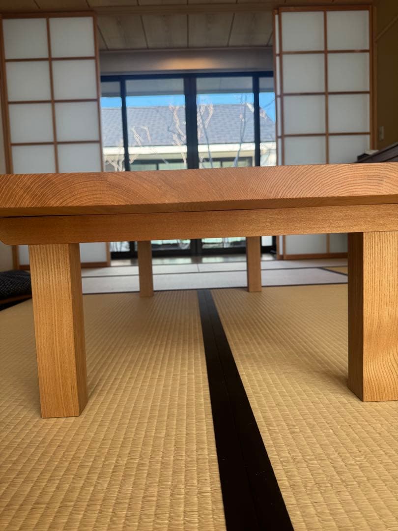 20万無垢材 モダン和室タモ材　フルオーダー　座卓※2月末奈良引き取り希望